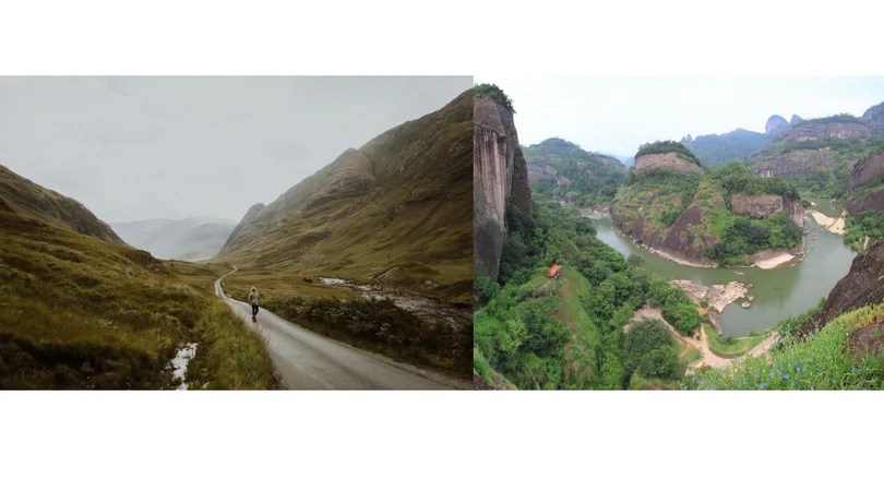  The mountains of Scotland - best conditions for moss, bog, sheep and grass. The Wu Yi Shan of Fujian - best known for Big Red Robe Tea 